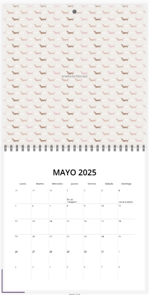 Ejemplo calendario mayo